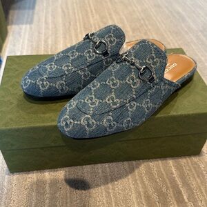 Brand new Gucci denim slip in loafer 36.5 36